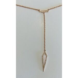 NWOT Rose Gold Tone Arrow Drop‎ Elegant Made With Swarovski Crystal Necklace NEW